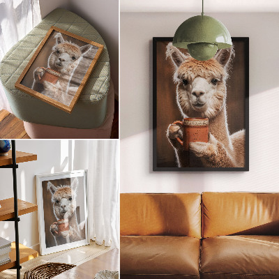 Art print Animal closeness warm brown tones