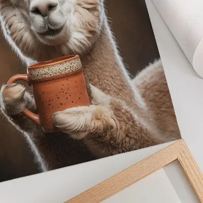Art print animal closeness in warm brown tones