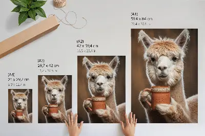 Art print animal closeness in warm brown tones