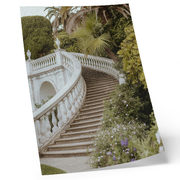 Decorative poster Elegant balustrade classic green tranquility