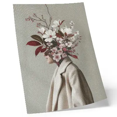 Artistic flower bouquet decorative poster face inspiration design