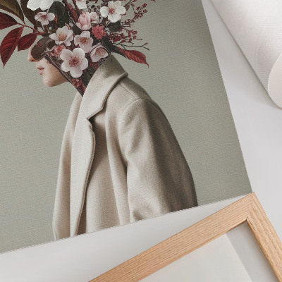 Decorative poster Bouquet of flowers face artistic inspiration