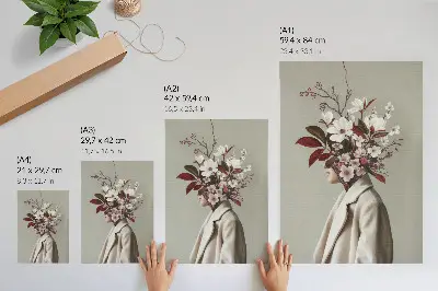 Artistic flower bouquet decorative poster face inspiration design