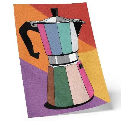 Decorative poster with contrasting colors and an expressive, fruitful style