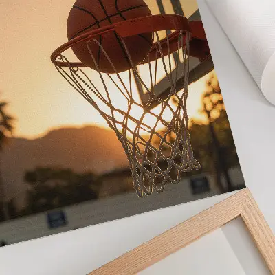 Basketball poster energetic sunset design