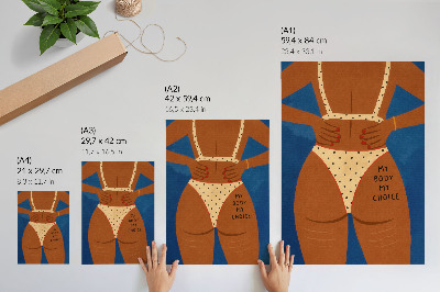 Decorative poster A modern image of female strength