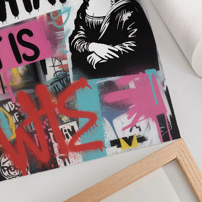 Premium wall art Energetic graffiti classic icon text contrast