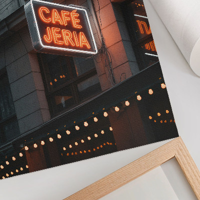 Poster Neon city signs atmospheric shot
