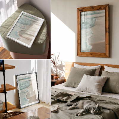 Art print Waves gently lapping the sand, a calm atmosphere