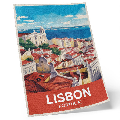 Poster City panorama, warm colors, peaceful atmosphere