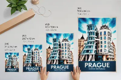Prague's futuristic architecture art print modernist building design