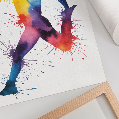 Premium wall art A figure in bright colors with a sword