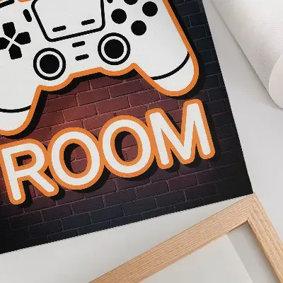 Neon sign controller black background decorative poster