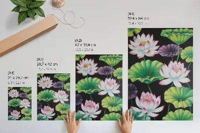 Premium wall art featuring the beauty of nature with flowers and green leaves
