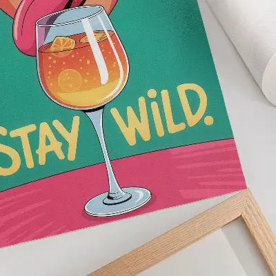 Poster with intense colors and an expressive pop art design for a positive atmosphere
