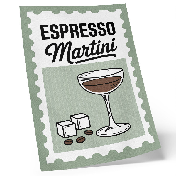 Art print Espresso martini vintage style graphics