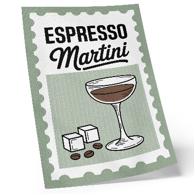 Art print Espresso martini vintage style graphics