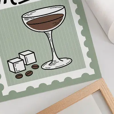 Espresso martini vintage style art print vintage style graphic design