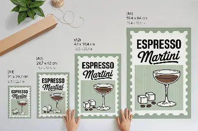 Espresso martini vintage style art print vintage style graphic design