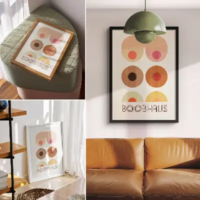 Boobhaus Bauhaus style wall art premium print