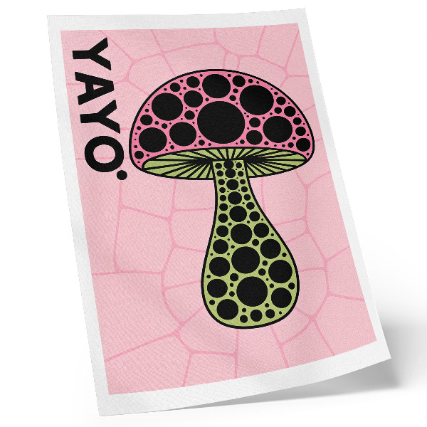 Premium wall art Mushroom geometry text modernity