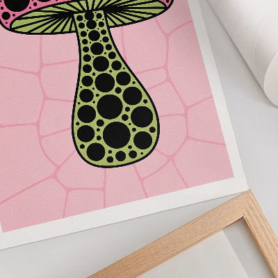 Premium wall art Mushroom geometry text modernity