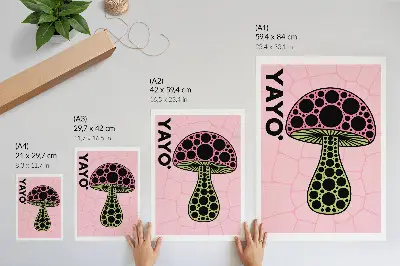 Premium wall art mushroom geometry modern typography print