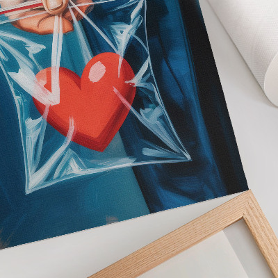 Art print Strong contrasts of red and blue, modern style