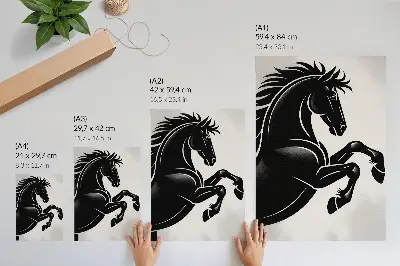 Decorative poster modern black and white dynamic contrast