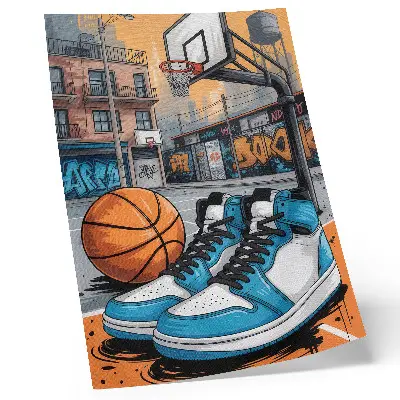 Graffiti city playground wall art modern style premium print