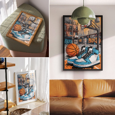Premium wall art Graffiti city playground modern style
