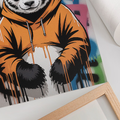 Art print Panda in a graffiti sweatshirt, street style