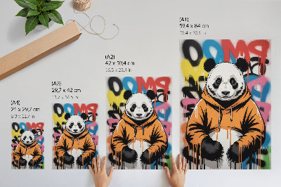 Art print Panda in a graffiti sweatshirt, street style