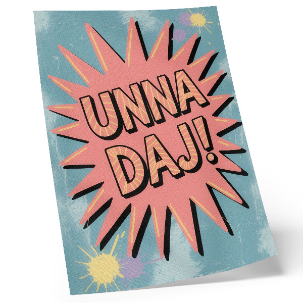 Art print Dynamic colors and contrasting lettering