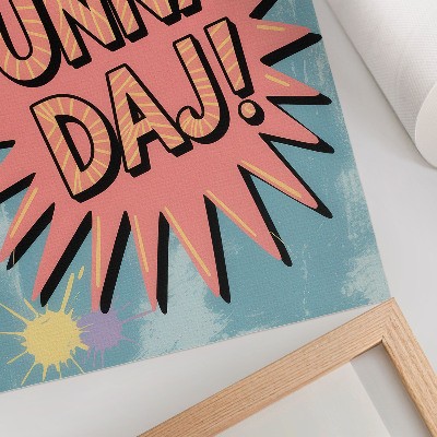 Art print Dynamic colors and contrasting lettering