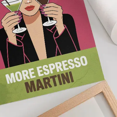 Poster pop art in a dynamic contrasting style