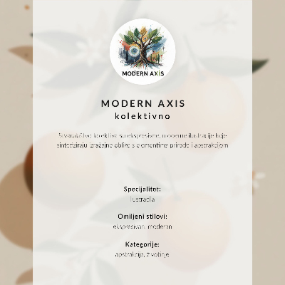 Premium wall art A dynamic composition of fruit on a geometric background