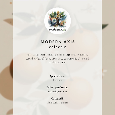 Premium wall art A dynamic composition of fruit on a geometric background