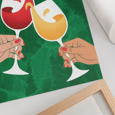 Premium wall art Colorful glasses green background dynamic style
