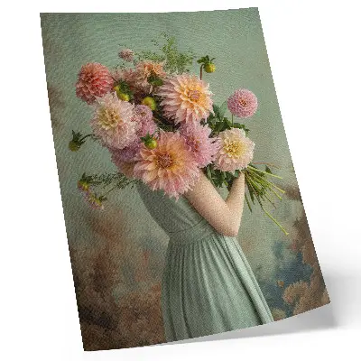Pastel flowers nature boho elegance harmony poster pastel floral boho art print