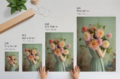 Pastel flowers nature boho elegance harmony poster pastel floral boho art print