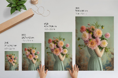 Poster Pastel flowers nature boho elegance harmony