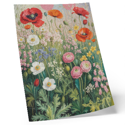 Art print A floral riot of colors full of life and energy
