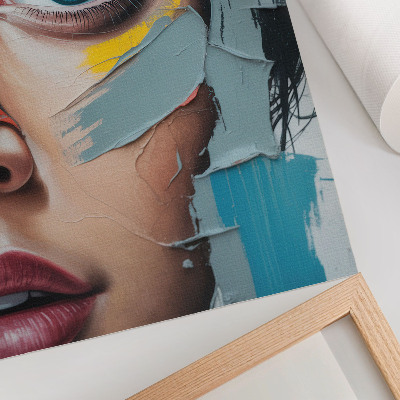 Art print Moving abstraction, energetic colors, diverse textures