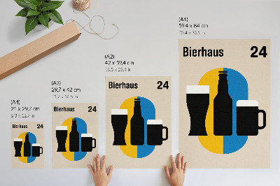 Decorative poster Contrasting colors and geometric forms