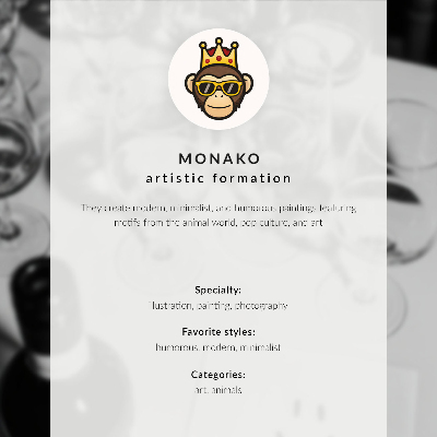 Decorative poster A horse with a crown against a neutral background