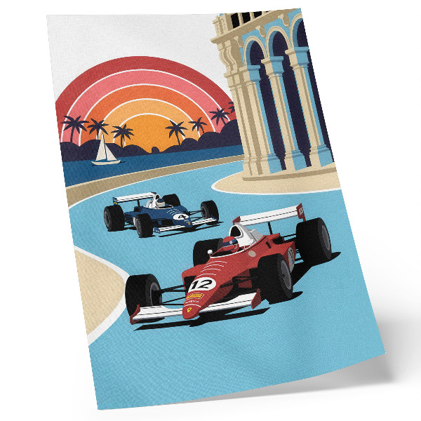 Decorative poster Exotic Sunset Race