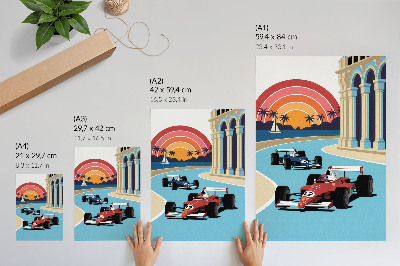 Decorative poster Exotic Sunset Race