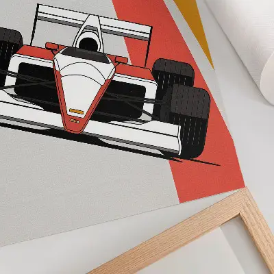 Racing cars dynamic track poster modernity design