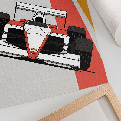 Poster Racing cars dynamic track modernity